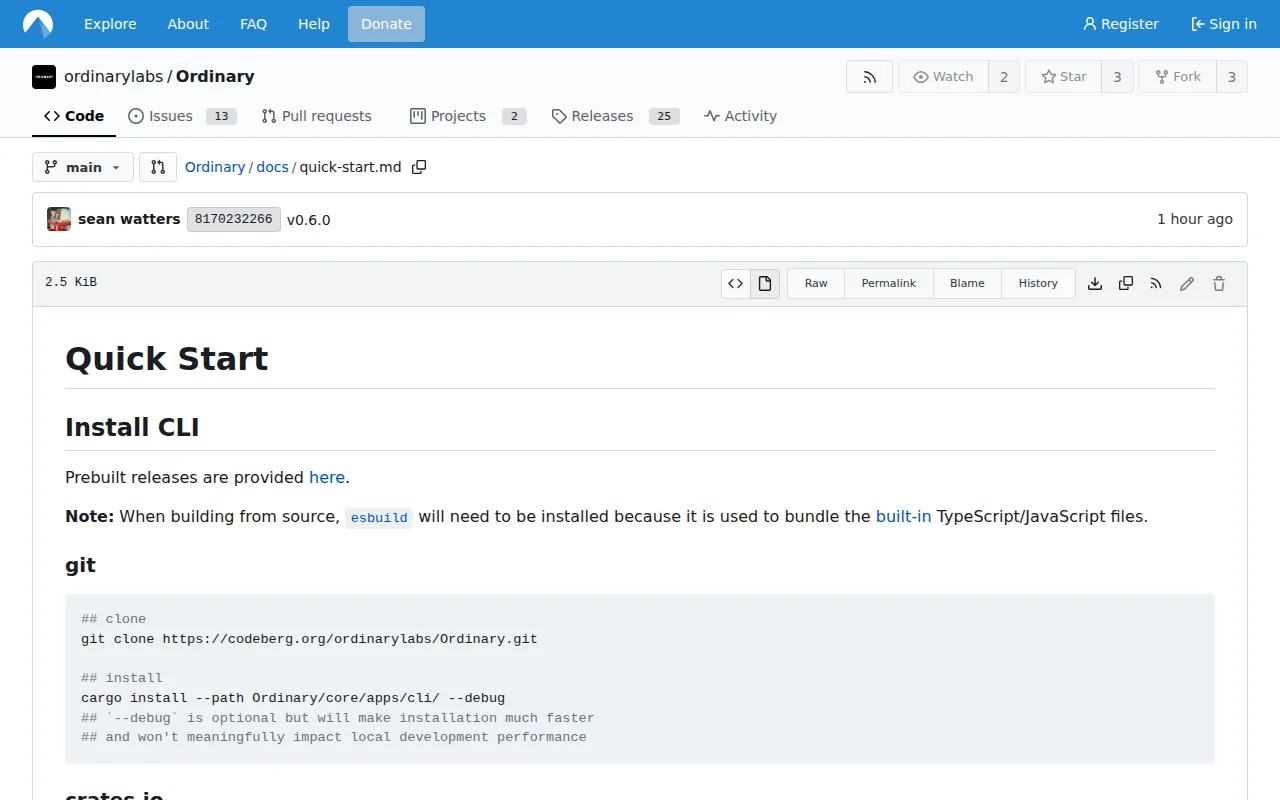 Ordinary and Ordinaryd v0.6.0