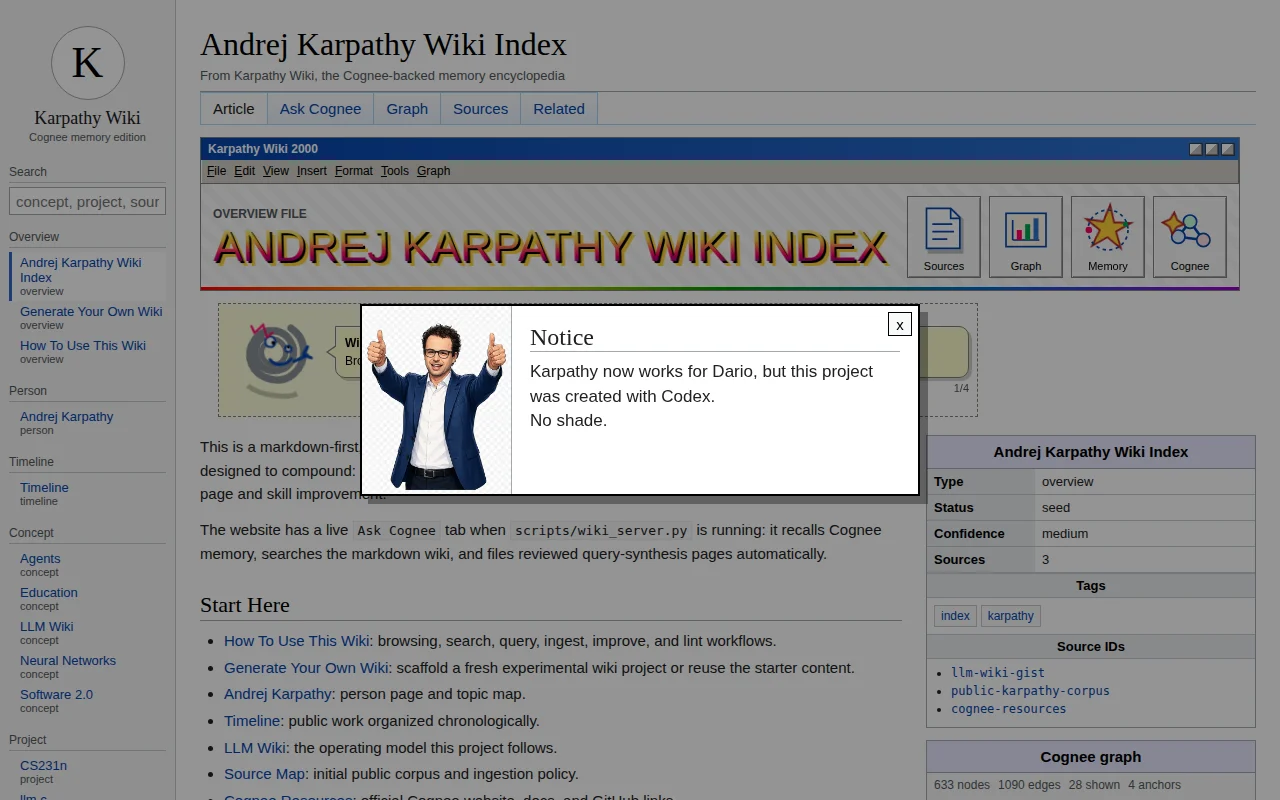 A self-growing wiki of Andrej Karpathy's public work