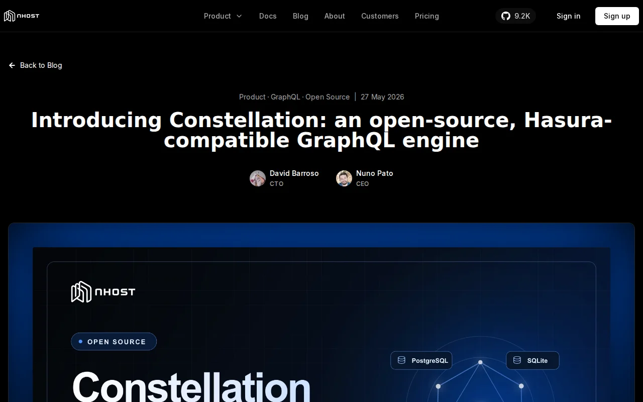 Constellation is an open-source Hasura-compatible GraphQL engine in Go