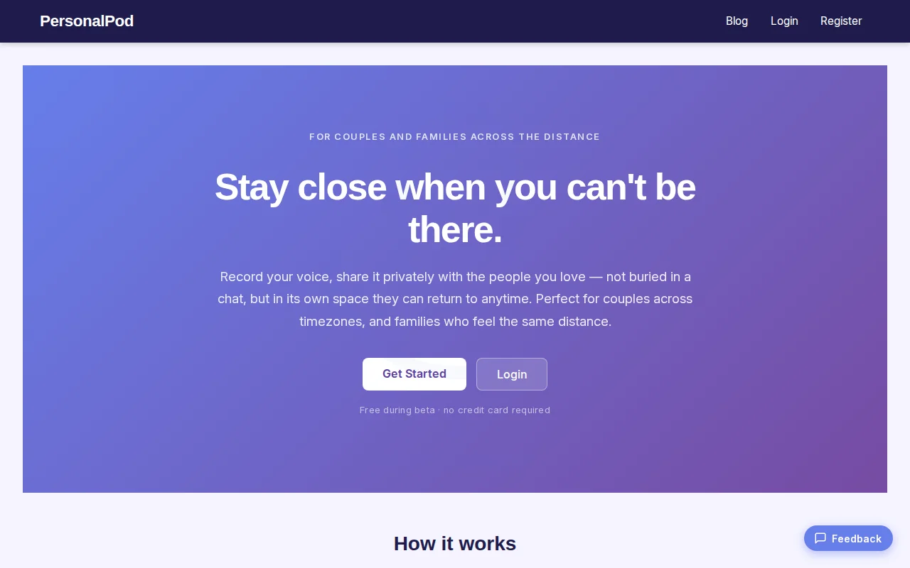 PersonalPod – Saving my long-distance relationship with a podcast