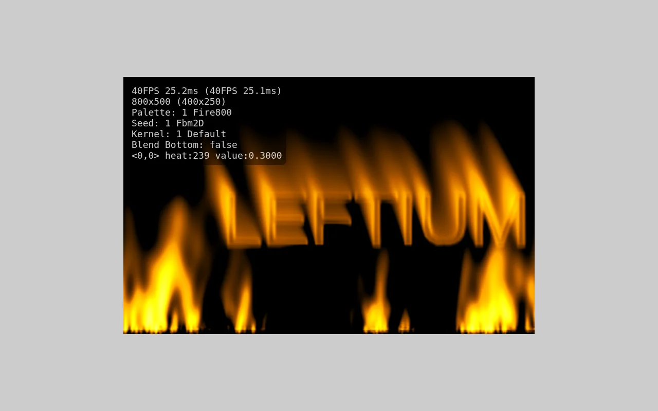 Realistic procedural fire effect via naive algorithm