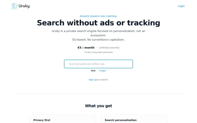 Uruky (EU-based Kagi alternative) now has Image Search and URL Rewrites