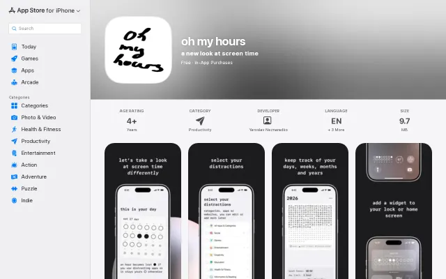 App that shows your screen-free hours every time you look at your phone