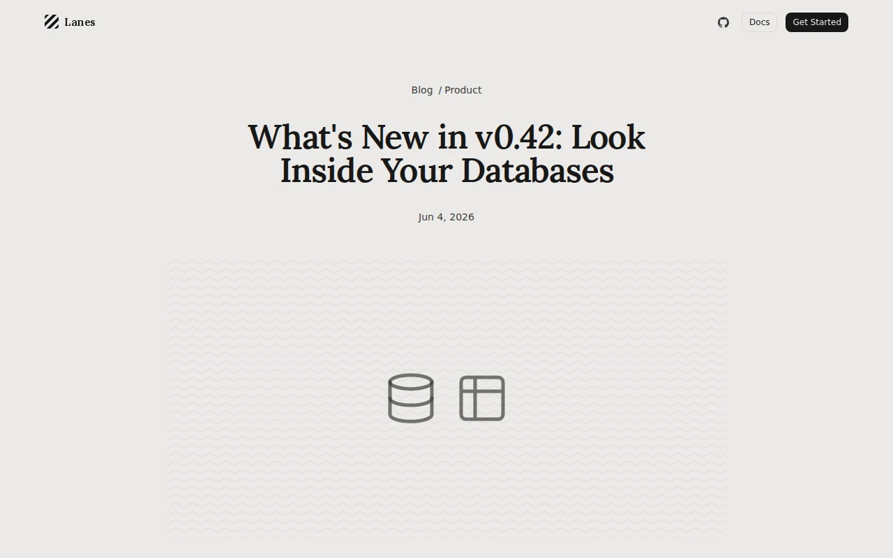 A built-in SQLite viewer for verifying your coding agents database work