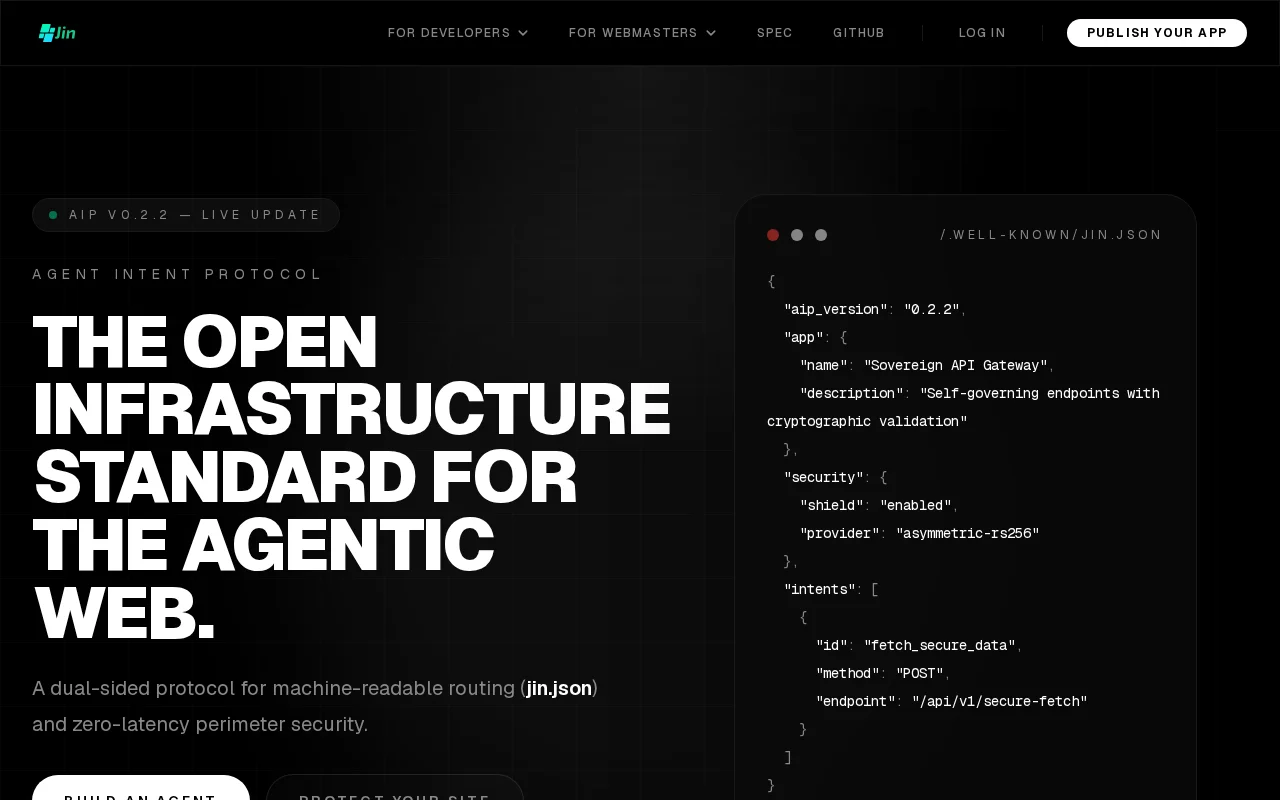 Jin – a machine-readable protocol making internet legible for AI