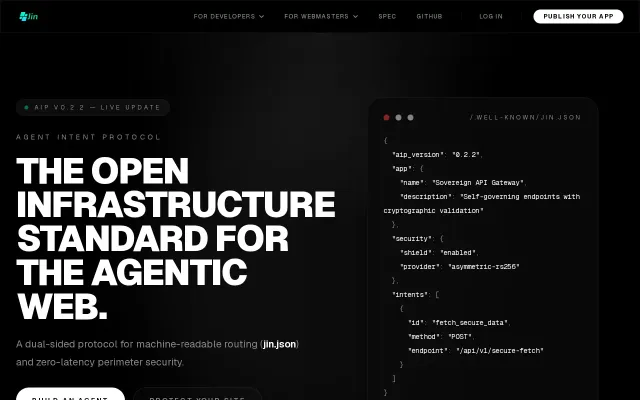Jin – a machine-readable protocol making internet legible for AI