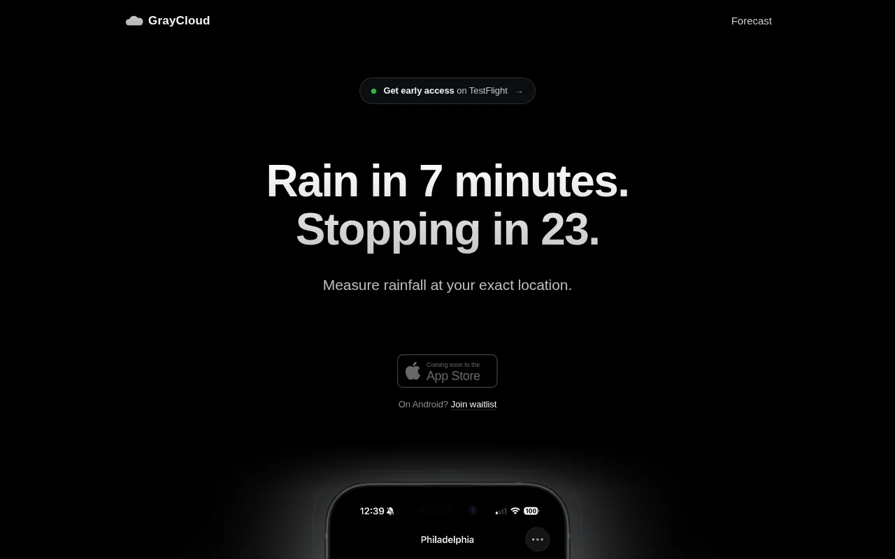 GrayCloud – a modern Dark Sky alternative