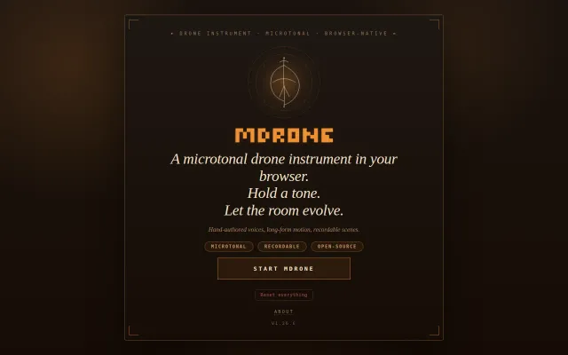 Mdrone – a microtonal drone instrument that runs in the browser