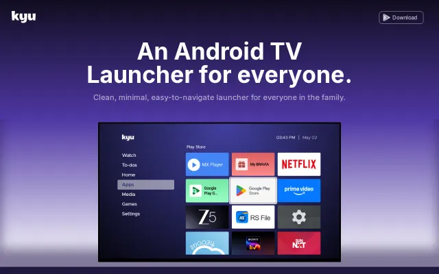 Kyu Launcher – Roku Interface on Your Android and Google TV