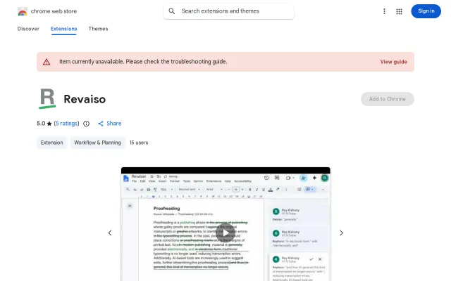 Revaiso – AI writing in Google Docs as native suggestions