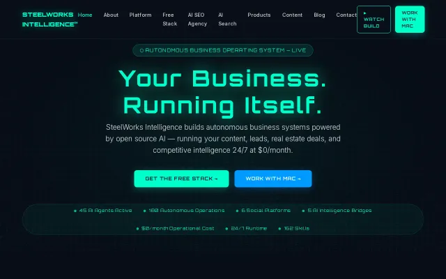 SteelWorks, a free-first autonomous business OS