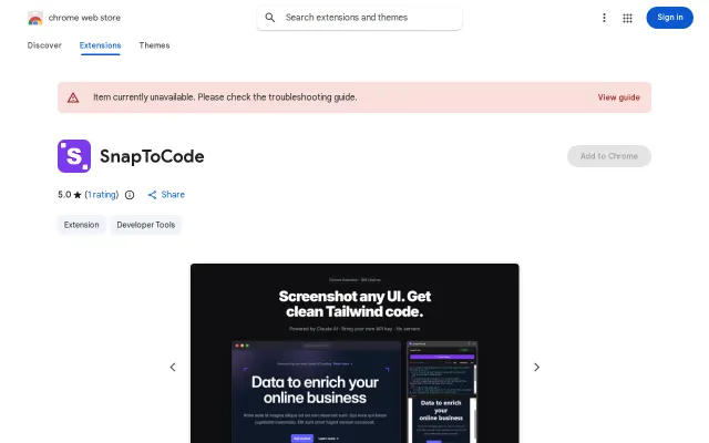 SnapToCode – Screenshot any UI and get clean Tailwind code