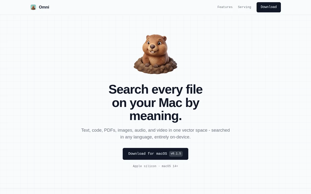 Omni – Local-first multimodal file search on macOS