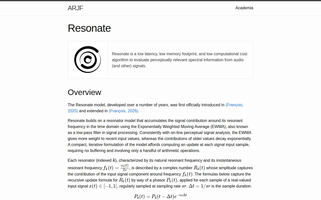 Resonate – Low-latency, high-resolution spectral analysis