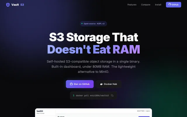 About Lightweight, S3-compatible object storage