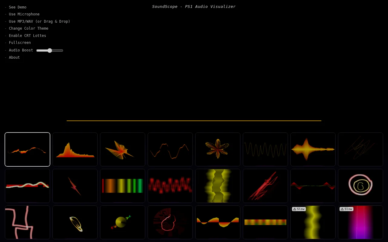 SoundScope, the PS1 Audio Visualizer in your Browser