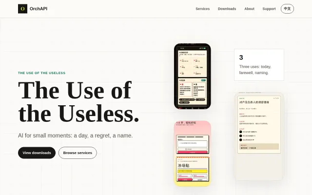 OrchAPI – AI tools shaped by the use of the useless
