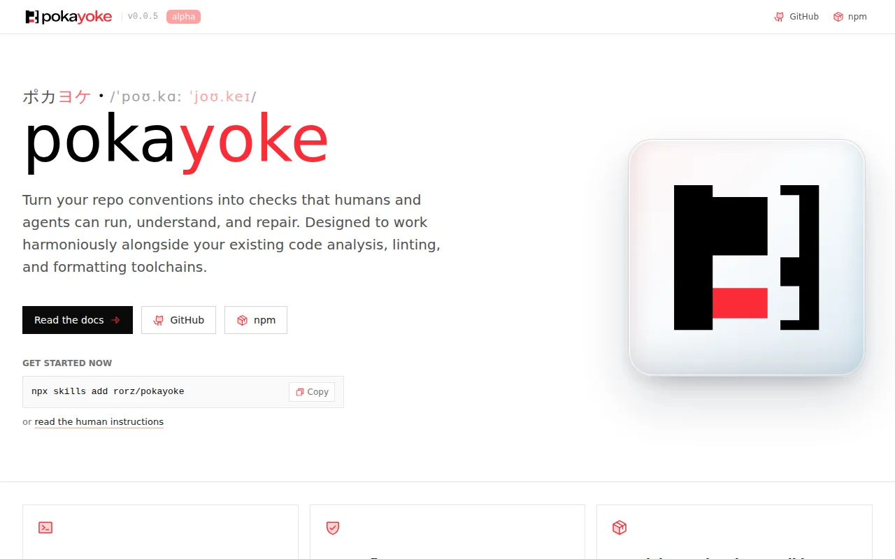 Pokayoke – deterministic guardrails for agentic coding