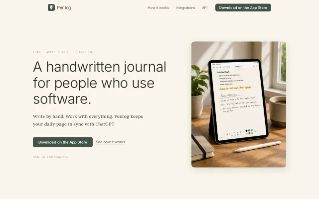 Penlog – a vision model reads my handwriting into Notion (and MCP)