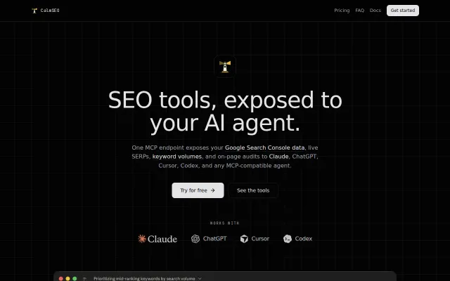 CalmSEO – Keyword and Google Search Console Tools for Your AI Agent