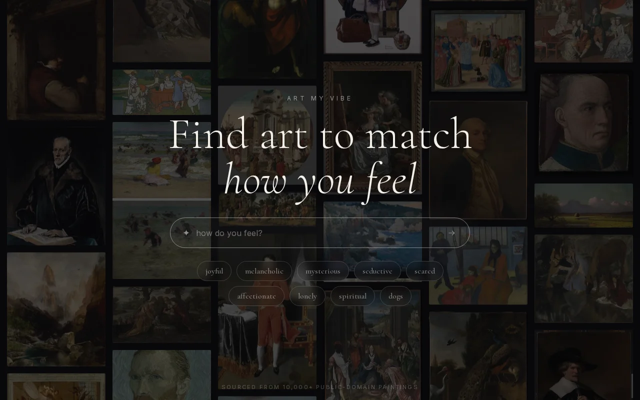 ArtMyVibe – find famous artworks based on your mood