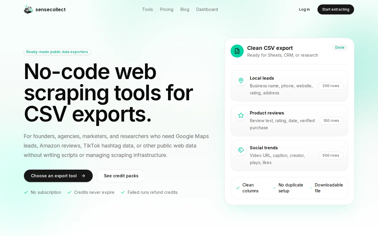 I built a simple web data extraction tool for founders and researchers