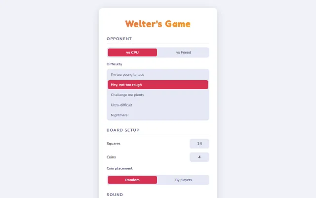 Welter's game, a little Nim-like combinatorial game