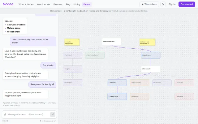 Nodea, an open-source AI canvas for working through complex projects