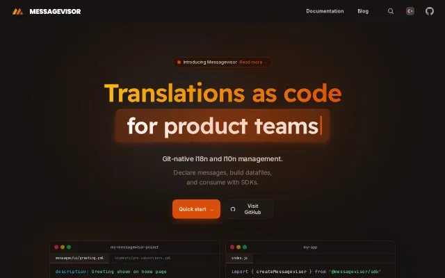 Messagevisor – Git-based internationalization and l10n management
