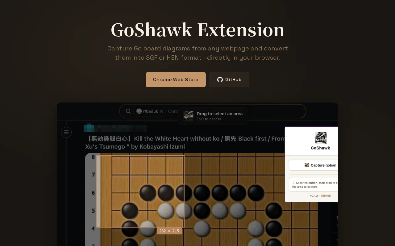 Capture Go board positions with a browser extension