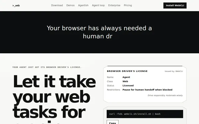 WebCLI – what if the browser was just another Unix command?