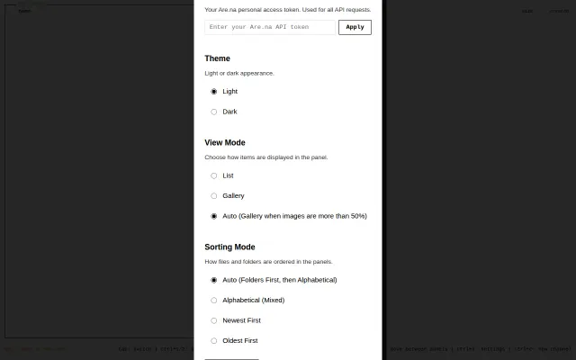 Are.na Commander – a file-like Are.na browser