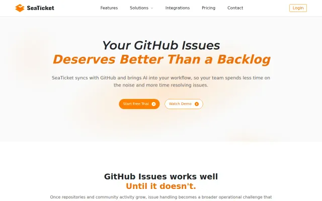 SeaTicket – Resolve GitHub Issues Using AI Agent
