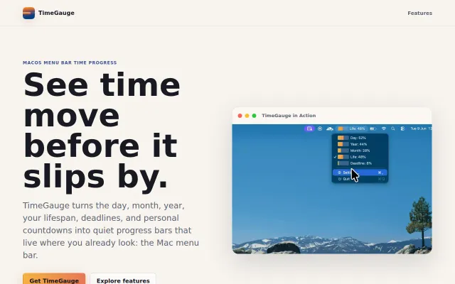 Time Progress Bar in macOS menu bar