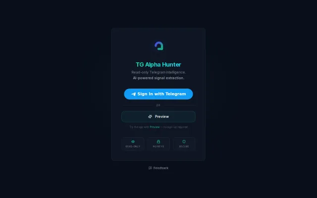 TG Alpha Hunter – AI that turns Telegram noise into a crypto digest