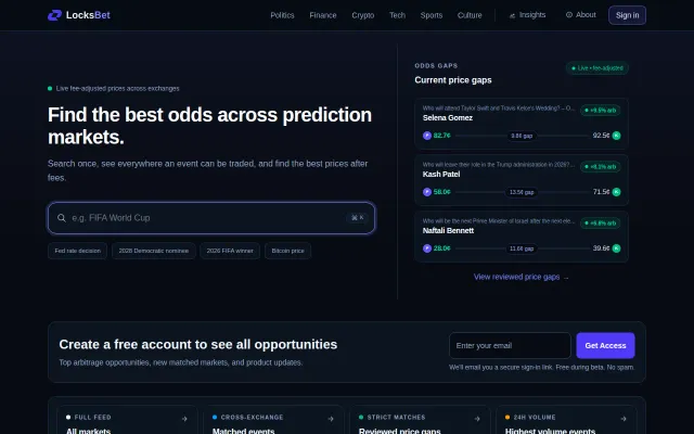 LocksBet – a price comparison tool for prediction markets