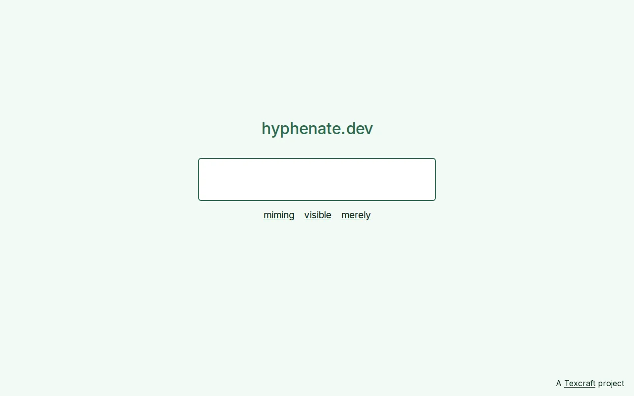 Hyphenate.dev: illustration of TeX's hyphenation algorithm
