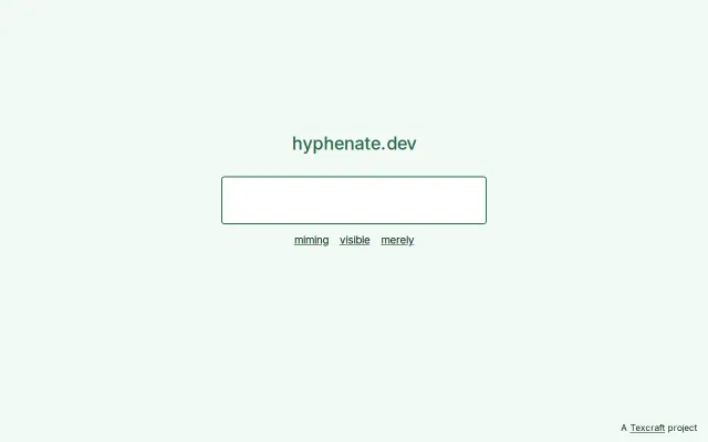 Hyphenate.dev: illustration of TeX's hyphenation algorithm