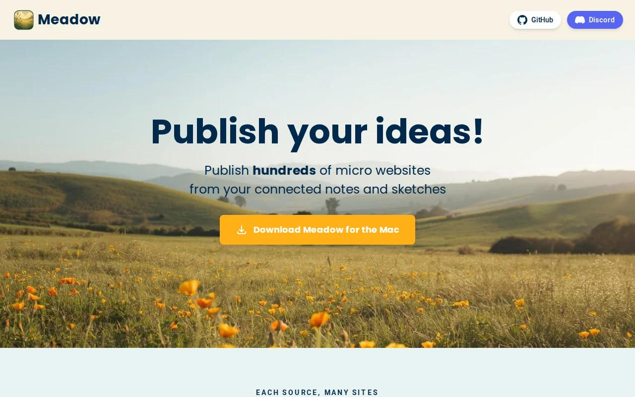 Meadow Notes – extract and publish microsites from your Markdown graphs