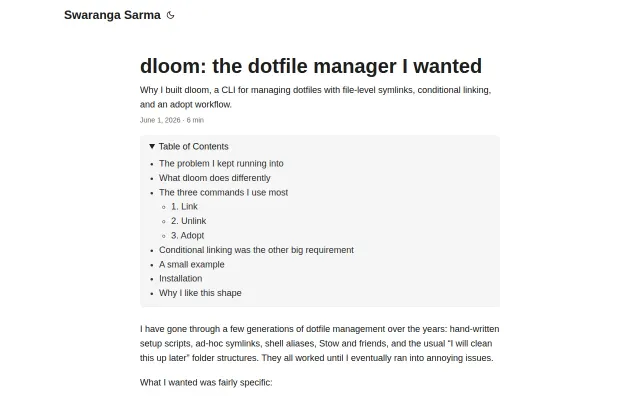 Dloom – a dotfile manager I wanted