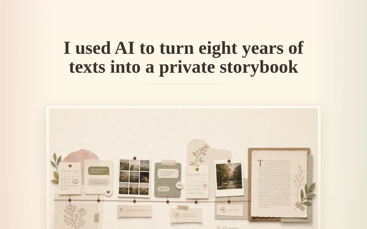 I used AI to turn 8 years of texts into a love story
