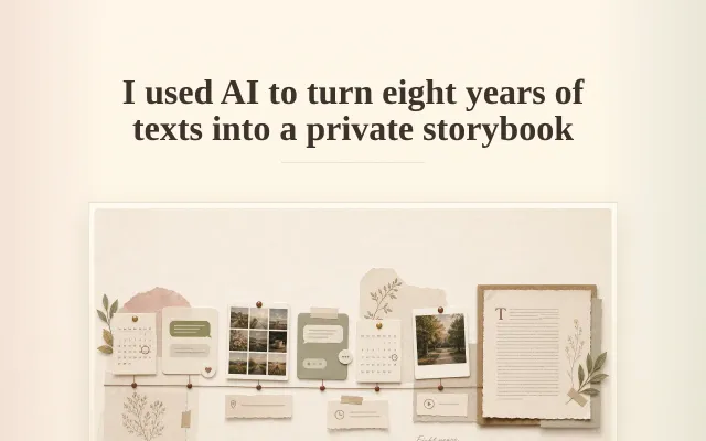 I used AI to turn 8 years of texts into a love story