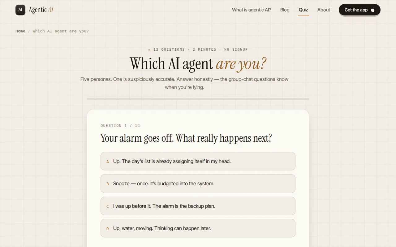 Which AI agent are you?