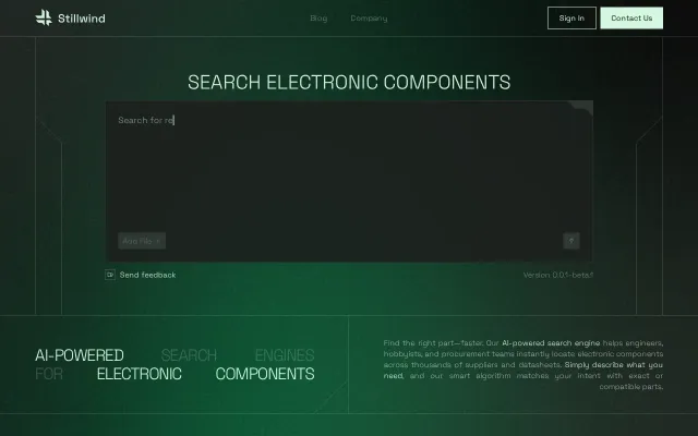 Stillwind – High Resolution Electronic Component Search