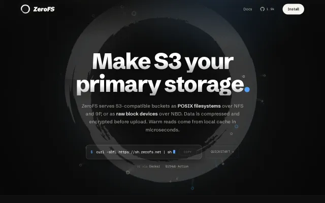 ZeroFS – Make S3 your primary storage