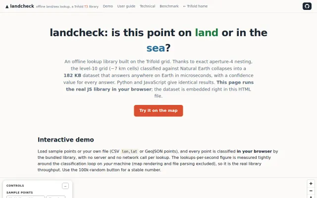 Landcheck – is coordinate is on land?