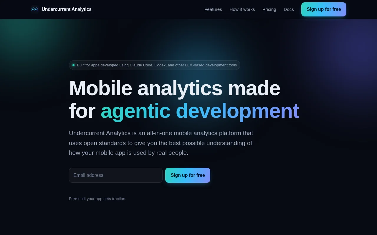 Mobile analytics made for agentic development