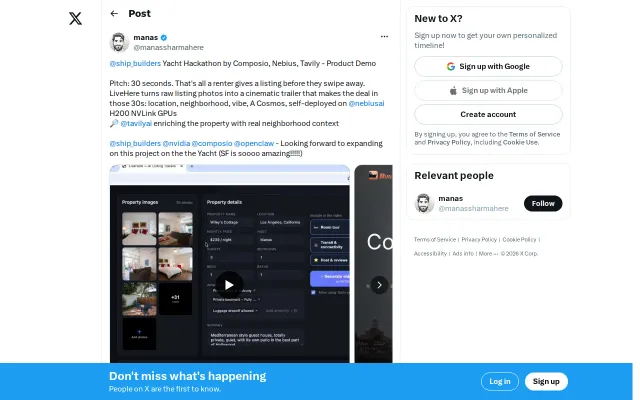 LiveHere – AI Videos, Self-Hosted Nvidia Cosmos on H200 GPUs