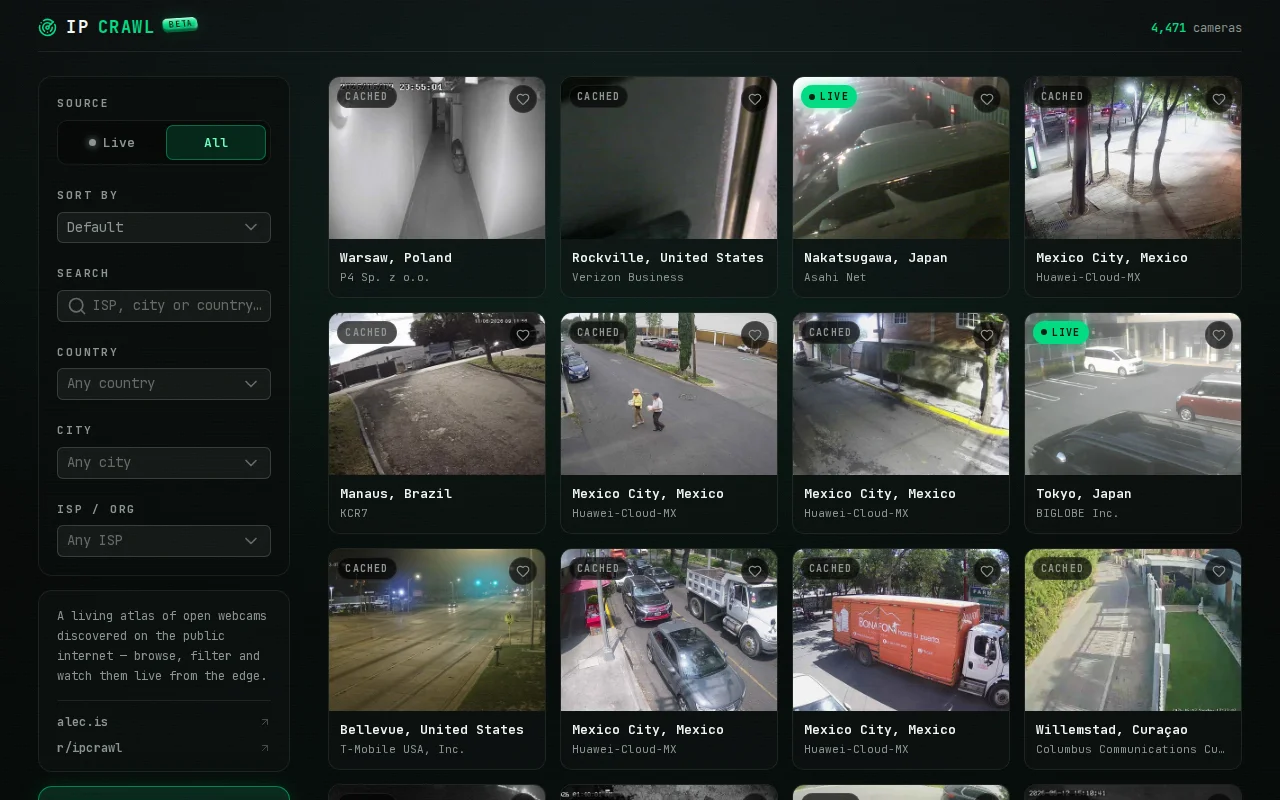 IP Crawl, the best public webcam discovery tool