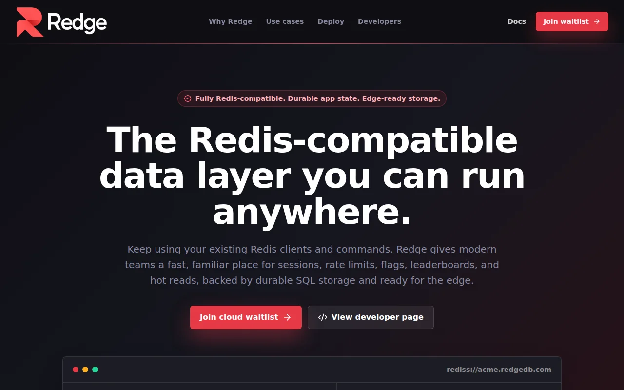 RedgeDB – Redis-compatible storage with a sharper edge (OpenSource)